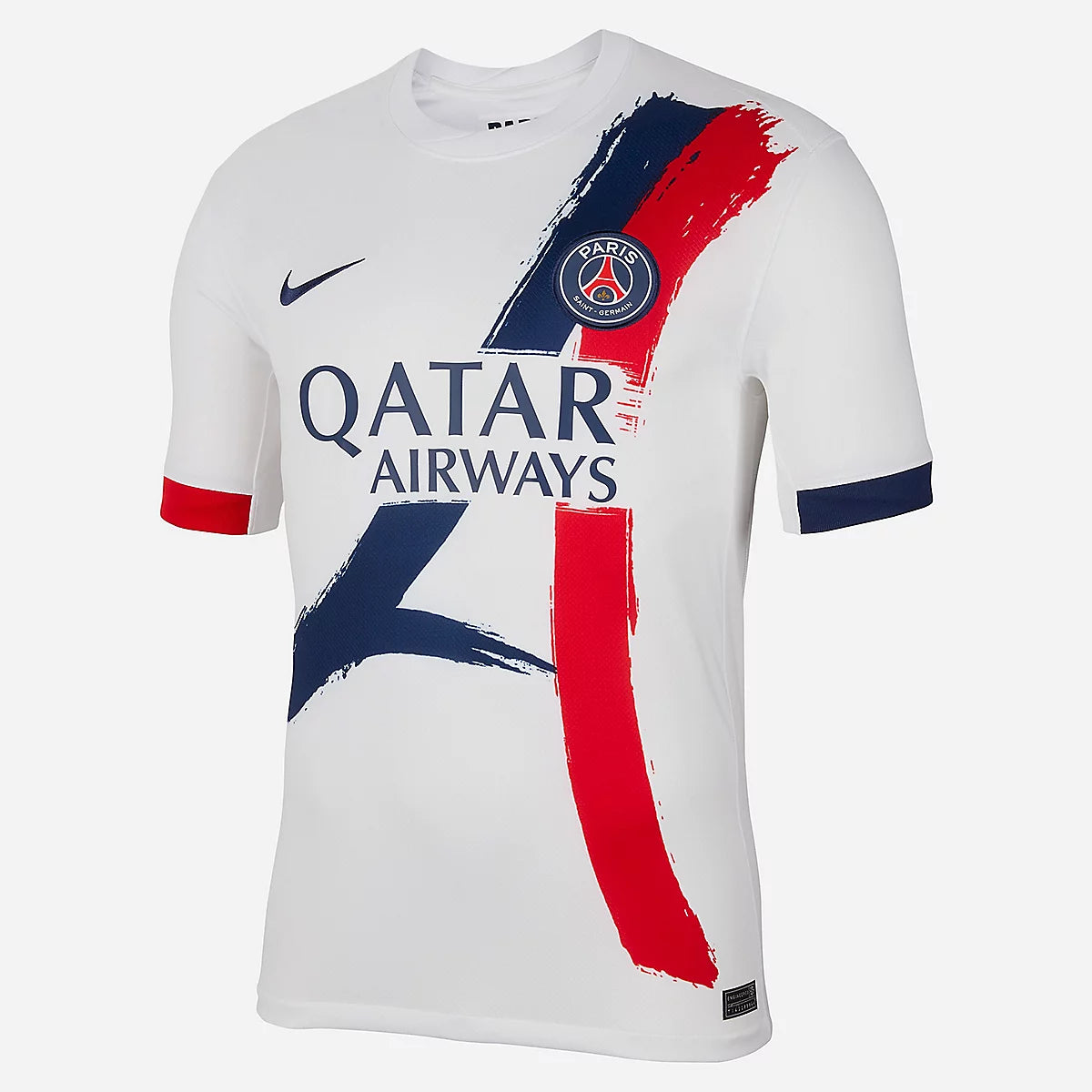 Maillot de football homme PSG 24/25 Stadium Extérieur Blanc et bleu